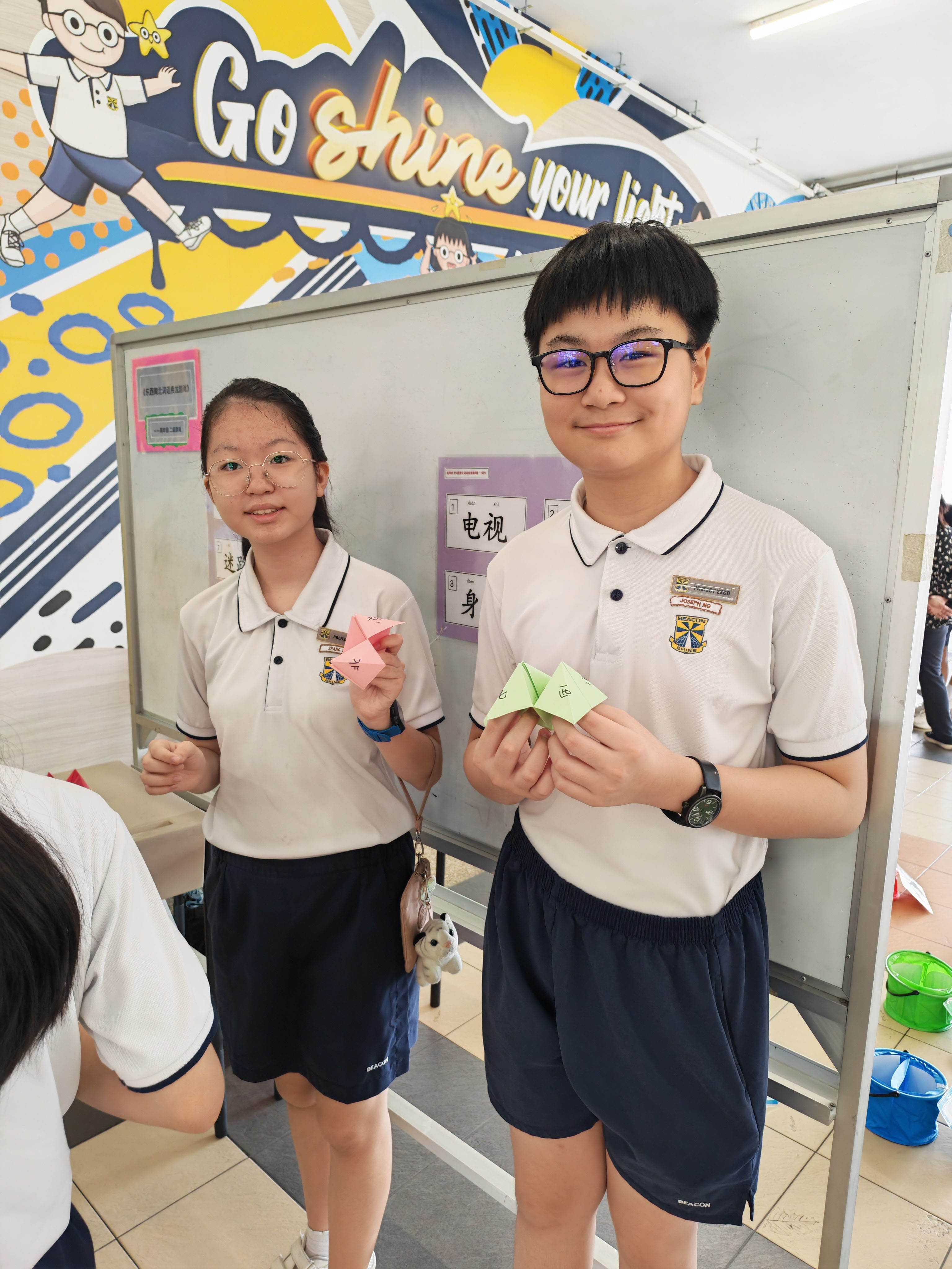 Students practising spoken Mandarin through fun pair-based language games